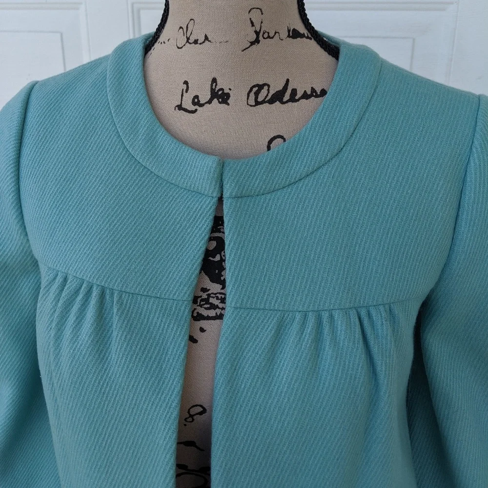 Anthropologie Tabitha Robins Egg Blue Wool Jacket - Picture 3 of 8